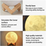 3D Print Moon Lamp Led Night Light Touch Switch Creative Moon Light For Bedroom Decoration And Gift With Wooden Frame 8cm image