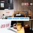 ​3D Wall Clock Digital Alarm Modern Kitchen Electronic Smart USB Power Supply LED Time Date Temperature Display Desktop Bedroom image