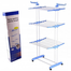 3‑Layer Cloth Rack With Wheels – Large Capacity Rolling Stand With Stainless Steel Rods image
