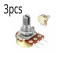 3Pcs- 3 Pin 10K Potentiometer Panel Mount 10K Ohm 1/2 Watt 3 Terminal Single Gang Linear Taper Rotary Potentiometer 10K Ohm Adjustable Variable Resistor Potentiometer Pot Electronics Circuitry image