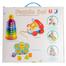 3 Pcs Baby Activity Toys Playset with Rainbow Stacking Telephone Car and Shape Shorter Learning Brain Developing toy for children Perfect gift 2220A -219630732 image