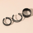 3 Pcs Finger Rings Set for Women / Girls /Couple Rings Black image