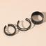 3 Pcs Finger Rings Set for Women / Girls /Couple Rings Black image