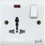 ZAK 3 Pin MF socket with switch (Business series) image