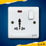 ZAK 3 Pin MF socket with switch (Business series) image