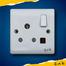 ZAK 3 Pin Round Socket With Switch (Business Series) image