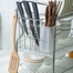 3 Tier Stainless Steel Dish Drainer Rack with Cutlery, Knife and Cutting Board Holder for Kitchen Countertop image
