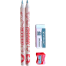 Acmeliae 4B Chubby Pencil Age 4-5 Set With 4B Art Eraser And Sharpener 3 Pcs image