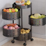 4 Layer Round Storage Rack – Space Saving Organizer for Kitchen and Home Use image