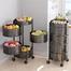 4 Layer Round Storage Rack – Space Saving Organizer for Kitchen and Home Use image