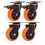 4 Pis Set 4 Inch Wheels Universal Swivel Caster Wheel For Trolley Furniture Rotating Wheels image