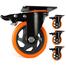 4 Pis Set 5 Inch Wheels Universal Swivel Caster Wheel For Trolley Furniture Rotating Wheels image