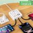 4 Ports USB-C PD QC 3.0 Fast Charger Station Power Strip with Cables for Home Office Multi-Device Charging image