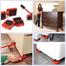 Furniture Mover Tool Transport Lifter Heavy Stuffs Moving 4 Wheeled Roller with 1 Wheel Bar Set Professional Device - 5 Pcs Set image