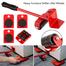 Furniture Mover Tool Transport Lifter Heavy Stuffs Moving 4 Wheeled Roller with 1 Wheel Bar Set Professional Device - 5 Pcs Set image