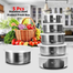 5 Pcs Set Protect Fresh High Quality Stainless Steel Food Box image