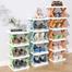 5-Tier Short Tall Narrow Shoe Rack, Stackable Free Standing Shoe Rack, Organizer, Green image