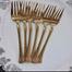6 Pcs 8 inch Stainless Steel Golden Dinner Fork Set image