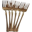 6 Pcs 8 inch Stainless Steel Golden Dinner Fork Set image