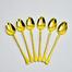 6 Pcs 8 inch Stainless Steel Golden Dinner Spoon Set image
