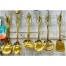 6 Pcs Stainless Steel Golden Serving Spoon Set image