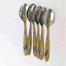 6 Pcs Steel Spoon Set: Multi-Design 6-Inch Long Spoons For Your Kitchen image