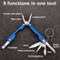 6 in 1 Micro Plier Tool Kit LED Flash Light Knife image