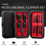 7 Pcs Stainless Steel Professional Manicure And Pedicure Set Nail Clippers, Dead Skin Pliers, Scissors, Tweezers, Knife And File With Case image
