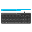 A4Tech FK25 Section -2 Compact Size Usb Multimedia Keyboard With Mobile Stand Black image