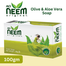 ACI Neem Original Olive and Aloe Vera Soap 100 gm (Buy 4 Get 1 Free) image