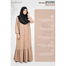 Glam Touch Abaya Al-Bashira Front Open Snap Button Abaya Cream image