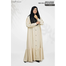 Abaya Al-Bashira Front Open Snap Button Abaya Cream image