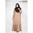 Glam Touch Abaya Al-Bashira Front Open Snap Button Abaya Cream image