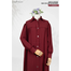 Abaya Al-Bashira Front Open Snap Button Abaya Maroon image