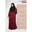 Abaya Al-Bashira Front Open Snap Button Abaya Maroon image