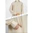 Abaya Al-Bashira Front Open Snap Button Abaya Cream image