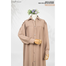 Glam Touch Abaya Al-Bashira Front Open Snap Button Abaya Cream image