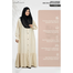 Abaya Al-Bashira Front Open Snap Button Abaya Cream image