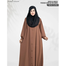 Abaya Al Haneen-Premium Show Button Abaya Milk-Coffee image