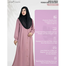 Abaya Al Haneen-Premium Show Button Abaya Nude Pink image