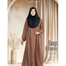 Abaya Al Haneen-Premium Show Button Abaya Milk-Coffee image