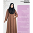 Abaya Al Haneen-Premium Show Button Abaya Milk-Coffee image