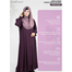 Abaya Al Haneen-Premium Show Button Abaya | Wine image