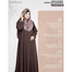 Abaya Al-Muneera Premium Pleate Design Abaya Chocolate Coffee image