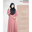 Abaya Al-Muneera Premium Pleate Design Abaya Onion-Pink image