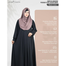 Abaya Al-Muneera Premium Pleate Design Abaya Black image