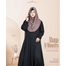 Abaya Al-Muneera Premium Pleate Design Abaya Black image