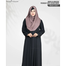 Abaya Al-Muneera Premium Pleate Design Abaya Black image
