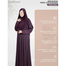 Abaya Ar-Rafi'Ah-Premium Sleeve Button Abaya Wine image
