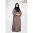  Glam Touch Abaya-Elham Cute Puff Sleeve Abaya Mocha image
